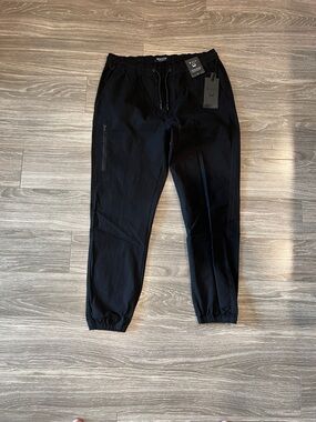 Black Men's Jogger Pants - Elastic Waist & Zip Pocket By WXYZ